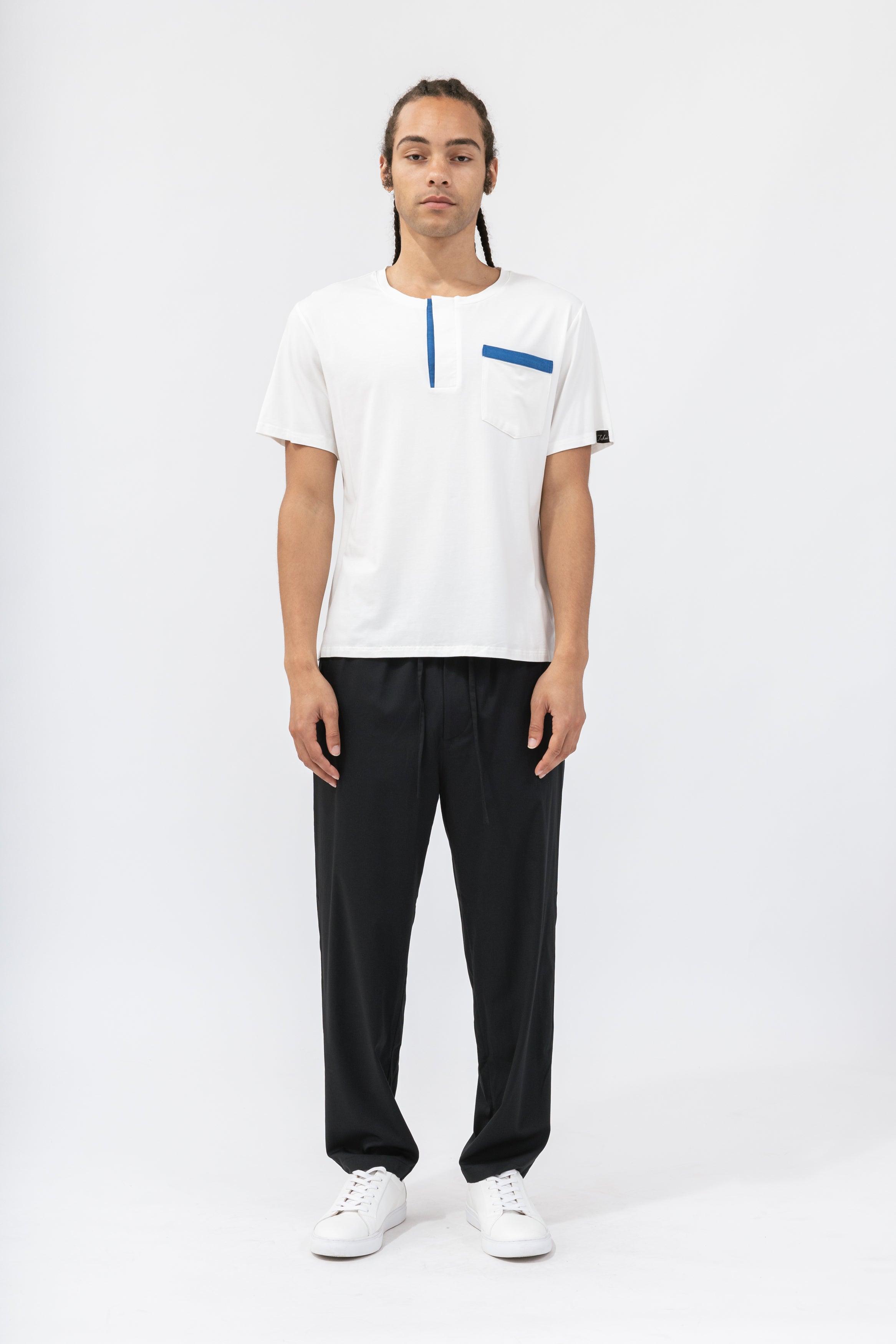 Tシャツ・カットソー AEAE USA BANNER HENLY NECK TEE WHITE AE45SWTS014WHT USA BANNER HENLY NECK TEE [WHITE] – aeae JAPAN