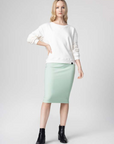 Bamboo Bonded Jersey Knee Length Pencil Skirt