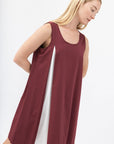 Women's Color Block Pleated Midi Dress - NOT LABELED