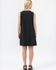 Women's Color Block Pleated Midi Dress - NOT LABELED