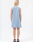 Women's Color Block Pleated Midi Dress - NOT LABELED