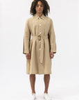 Men's Color Blocked Linen Long Shirt Jacket - NOT LABELED