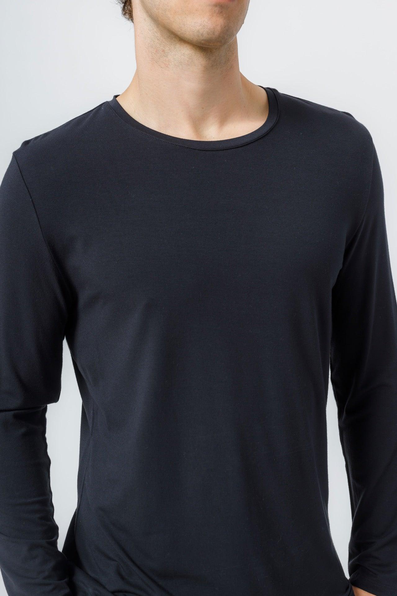 Men's Crew Neck Long Sleeve Bamboo Tee - NOT LABELED