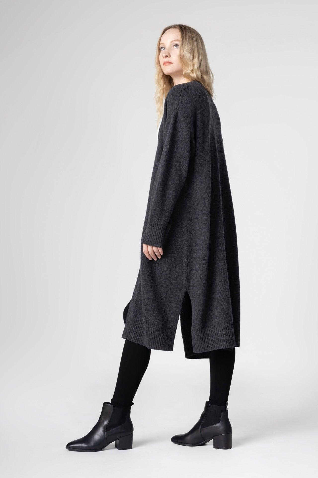 Bamboo Long Length Side Slit Cardigan NotLabeled