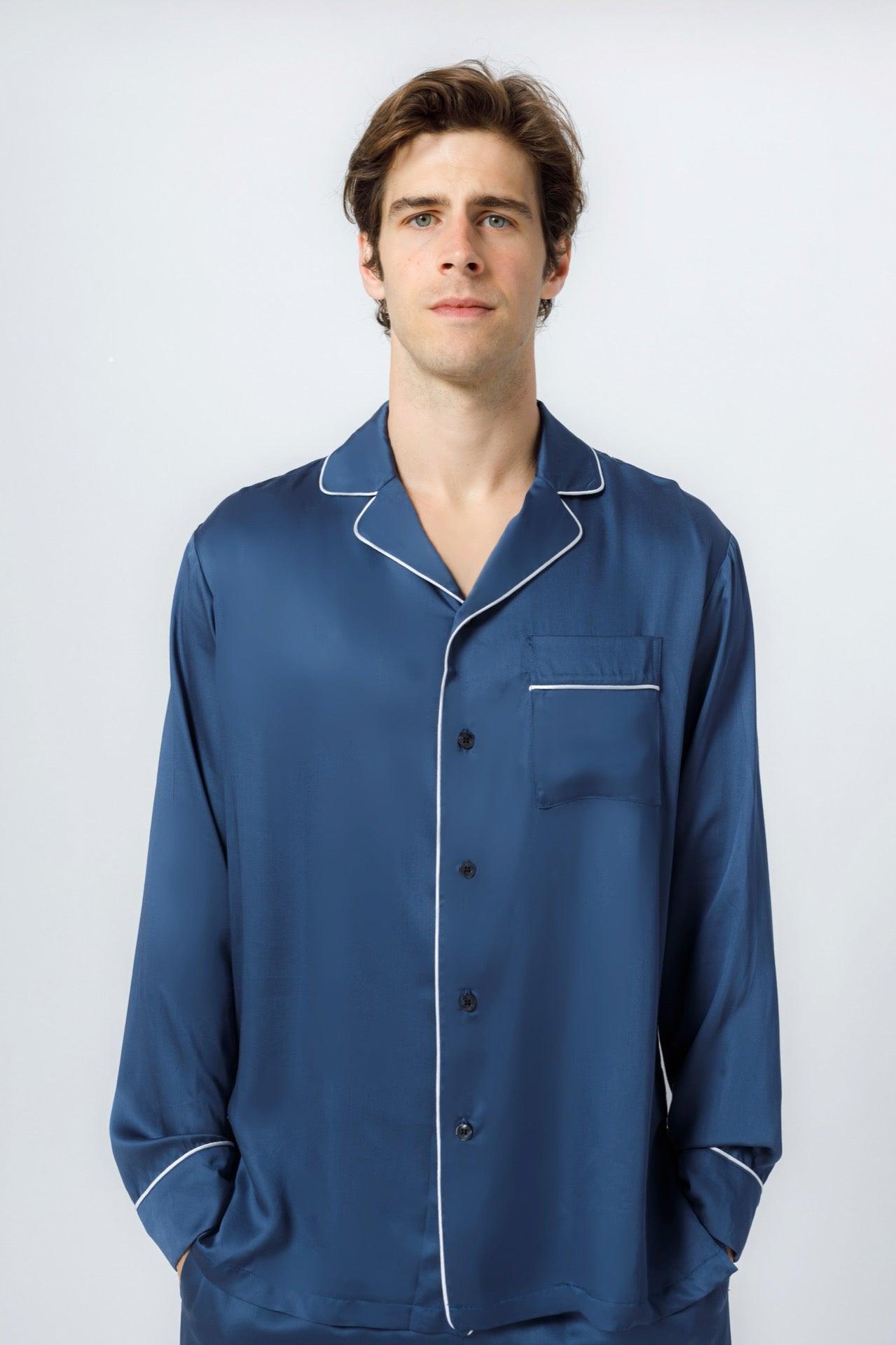 Men's Long Sleeve Pajama Shirt - NOT LABELED