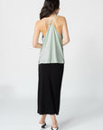 Bamboo Contrast Stripe Cross Back Cami