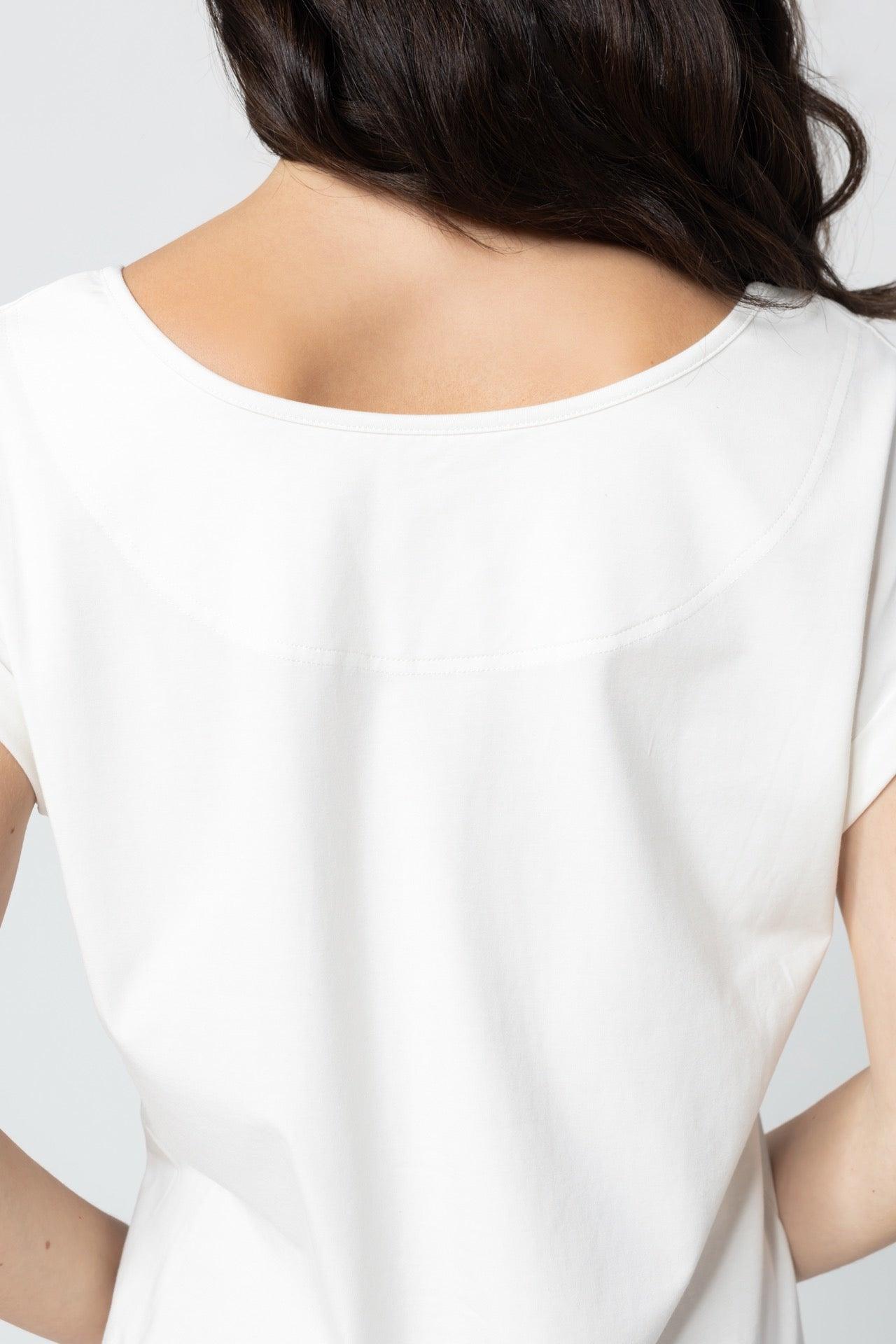 rolled sleeve white t shirt