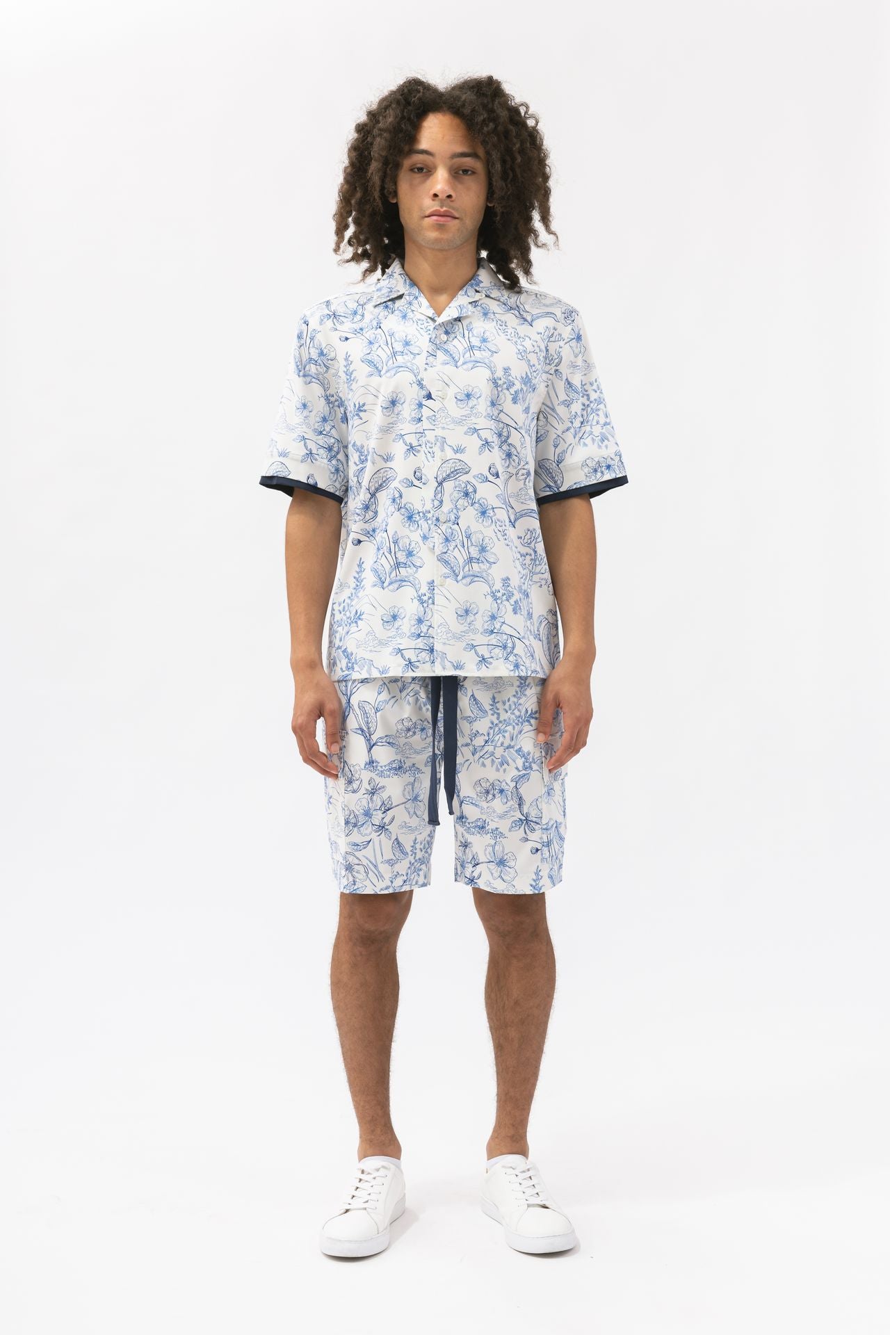 Patterned Relax Cargo Shorts