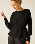 Women Waist Ribbed Sweater