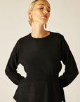 Women Waist Ribbed Sweater