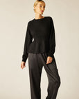 Women Waist Ribbed Sweater