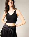 Della Silk Cashmere Cropped Tank Top