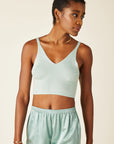 Della Silk Cashmere Cropped Tank Top