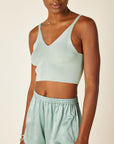 Della Silk Cashmere Cropped Tank Top