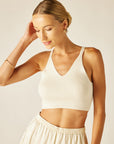 Della Silk Cashmere Cropped Tank Top