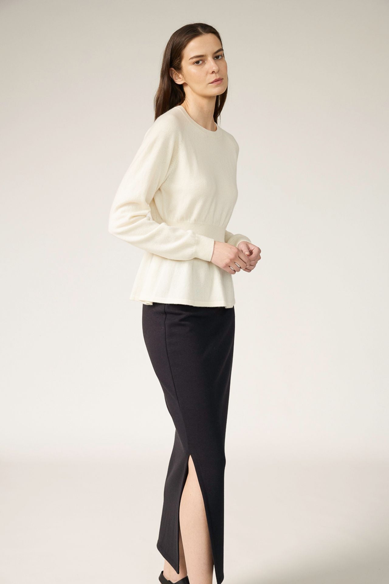 Women Waist Ribbed Sweater