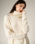 Women Sleeve Twist Cable Sweater