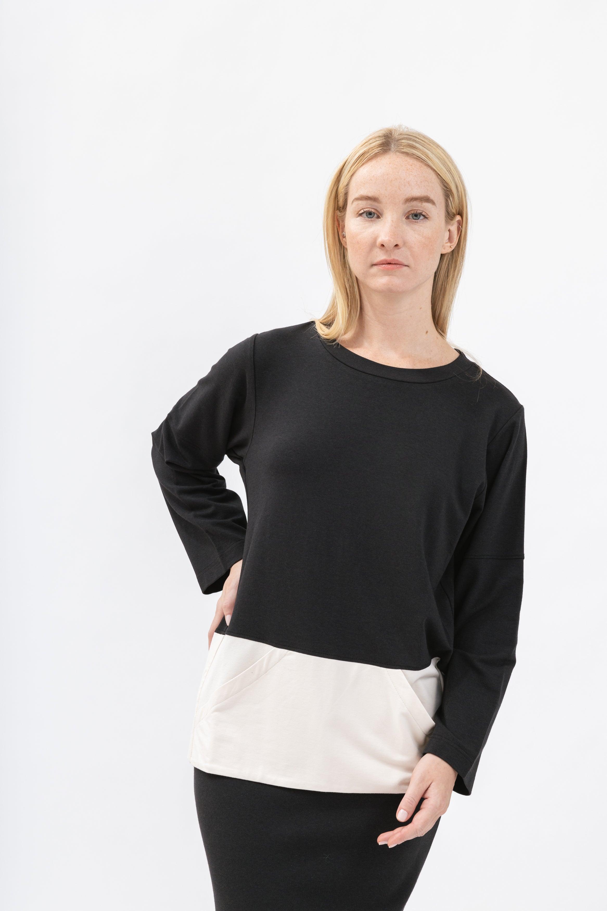 Women&#39;s Color Block Sweatshirt - NOT LABELED