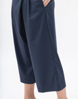 Women's Pleated Wide Cropped Pants - NOT LABELED