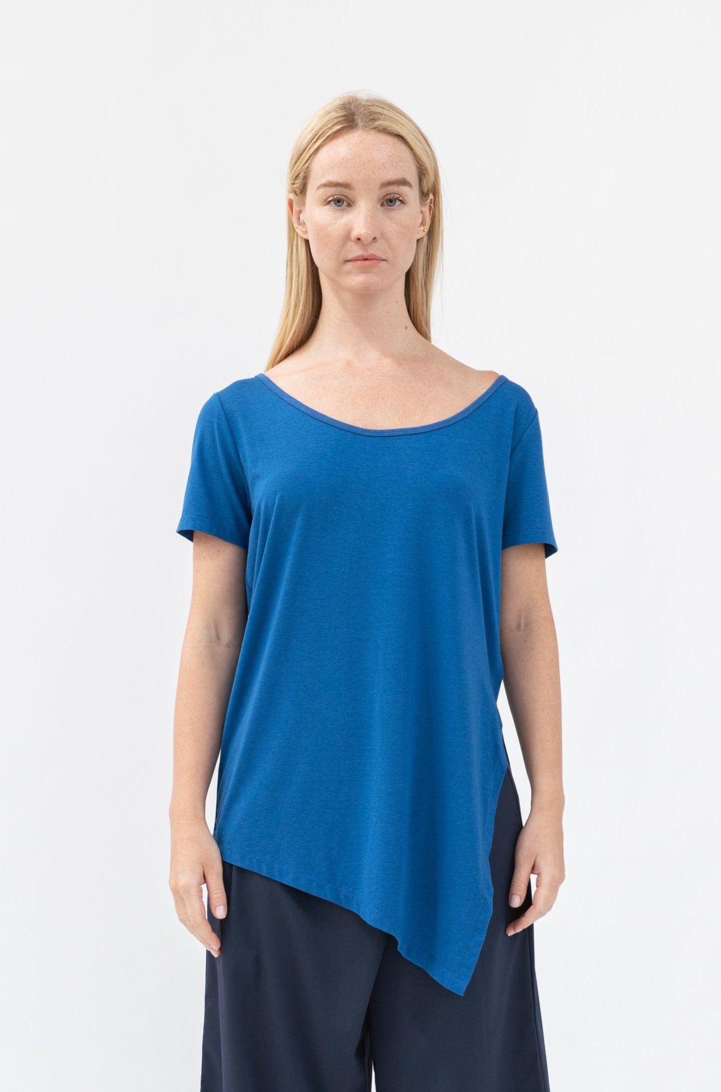 Women&#39;s Hem Short Sleeve Blouse - NOT LABELED