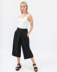 Women's Pleated Wide Cropped Pants - NOT LABELED