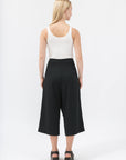 Women's Pleated Wide Cropped Pants - NOT LABELED