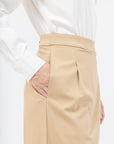 Women's Pleated Wide Cropped Pants - NOT LABELED