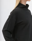 Women's Brushed-Back Fleece Mock-Neck Sweatshirt - NOT LABELED