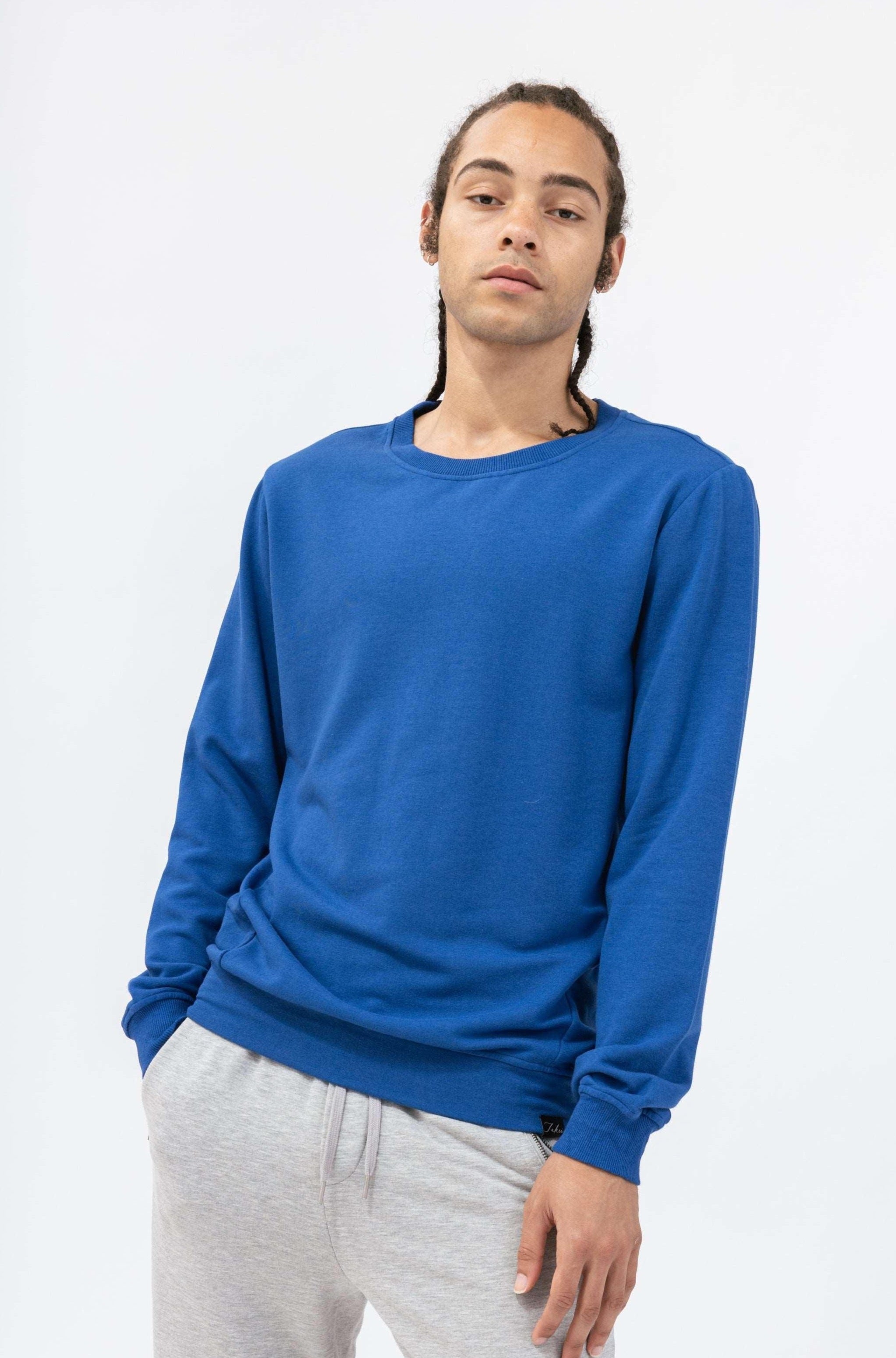 Men&#39;s Brushed-Back Fleece Crewneck Sweatshirt
