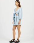 Bamboo Linen Shorts and Linen Top (Light Blue)