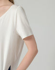 Women's Hem Short Sleeve Blouse - NOT LABELED