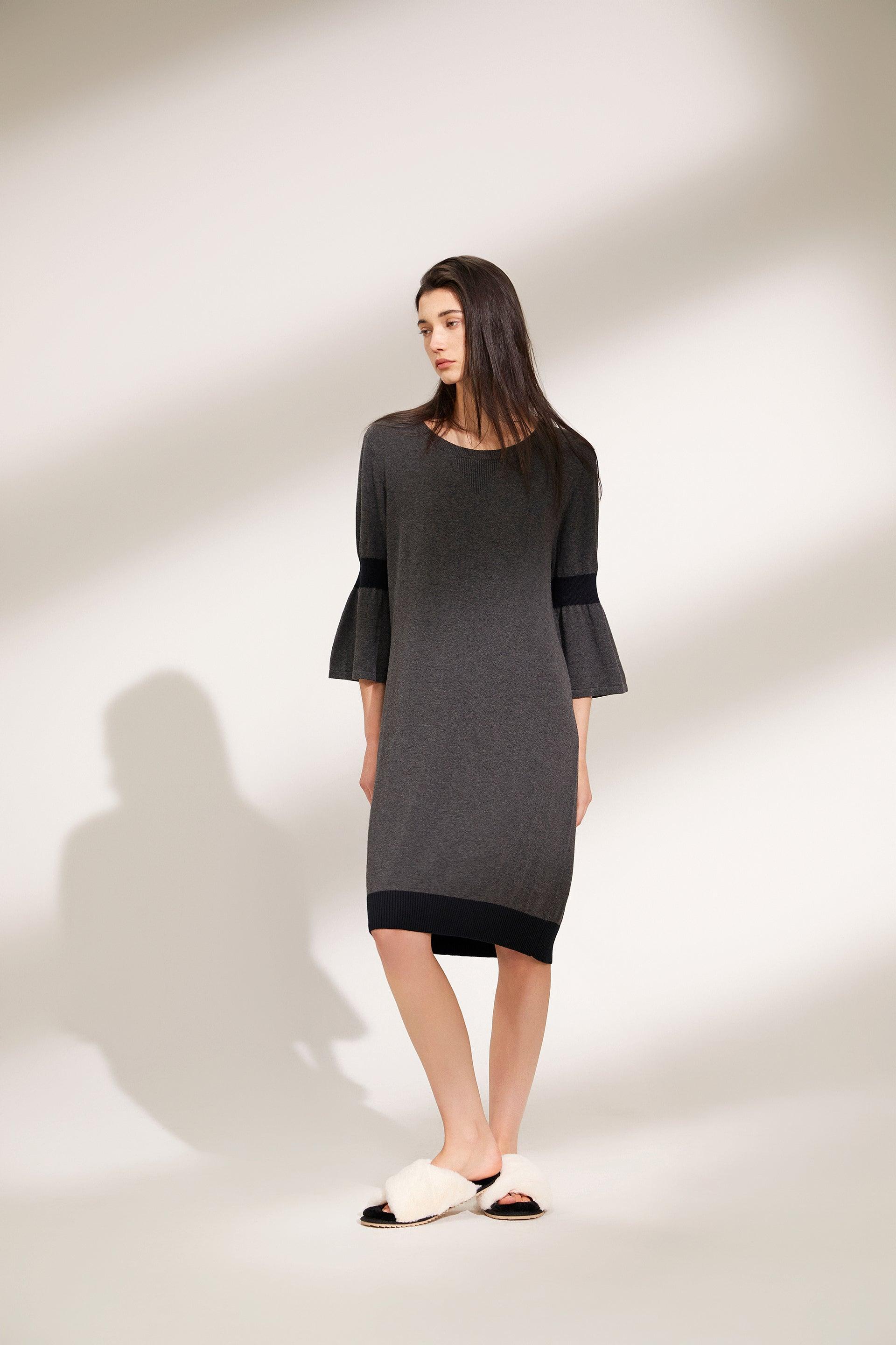 Women&#39;s Color Block Knitted Dress - NOT LABELED