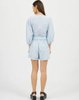 Bamboo Linen Shorts and Linen Top (Light Blue)