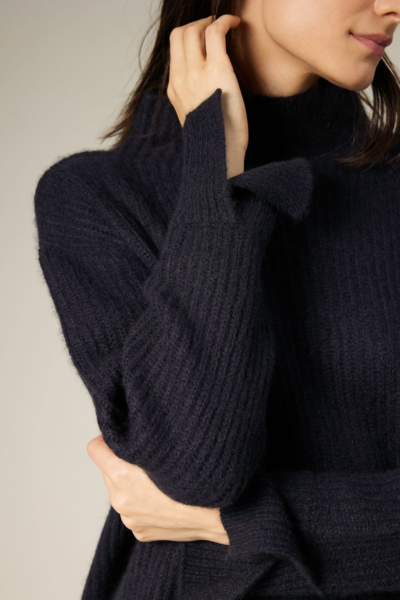 Women Sleeve Slit Sweater