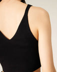 Della Silk Cashmere Cropped Tank Top