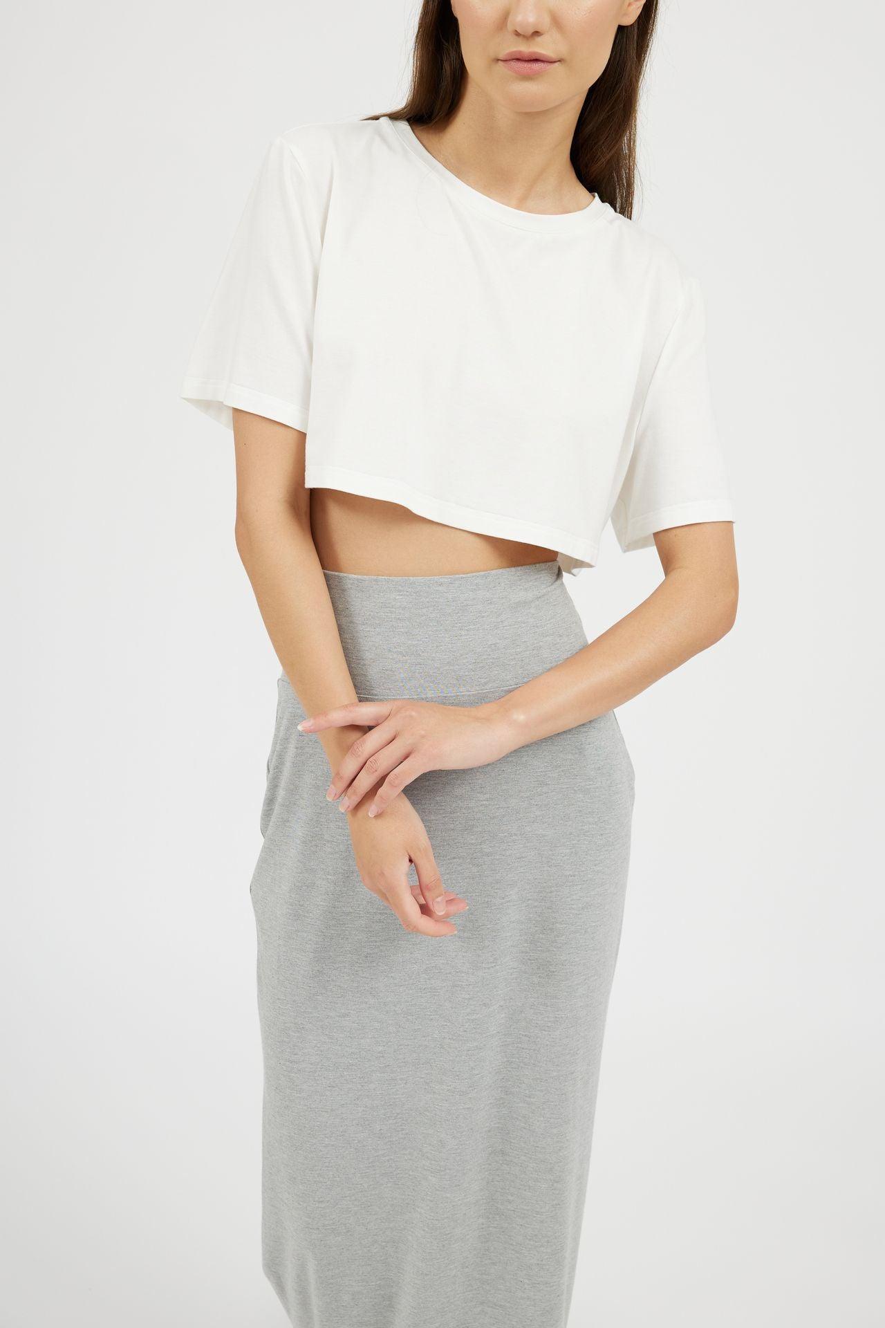 White and gray pencil clearance skirt