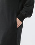 Women's Brushed-Back Fleece Hoodie Dress - NOT LABELED