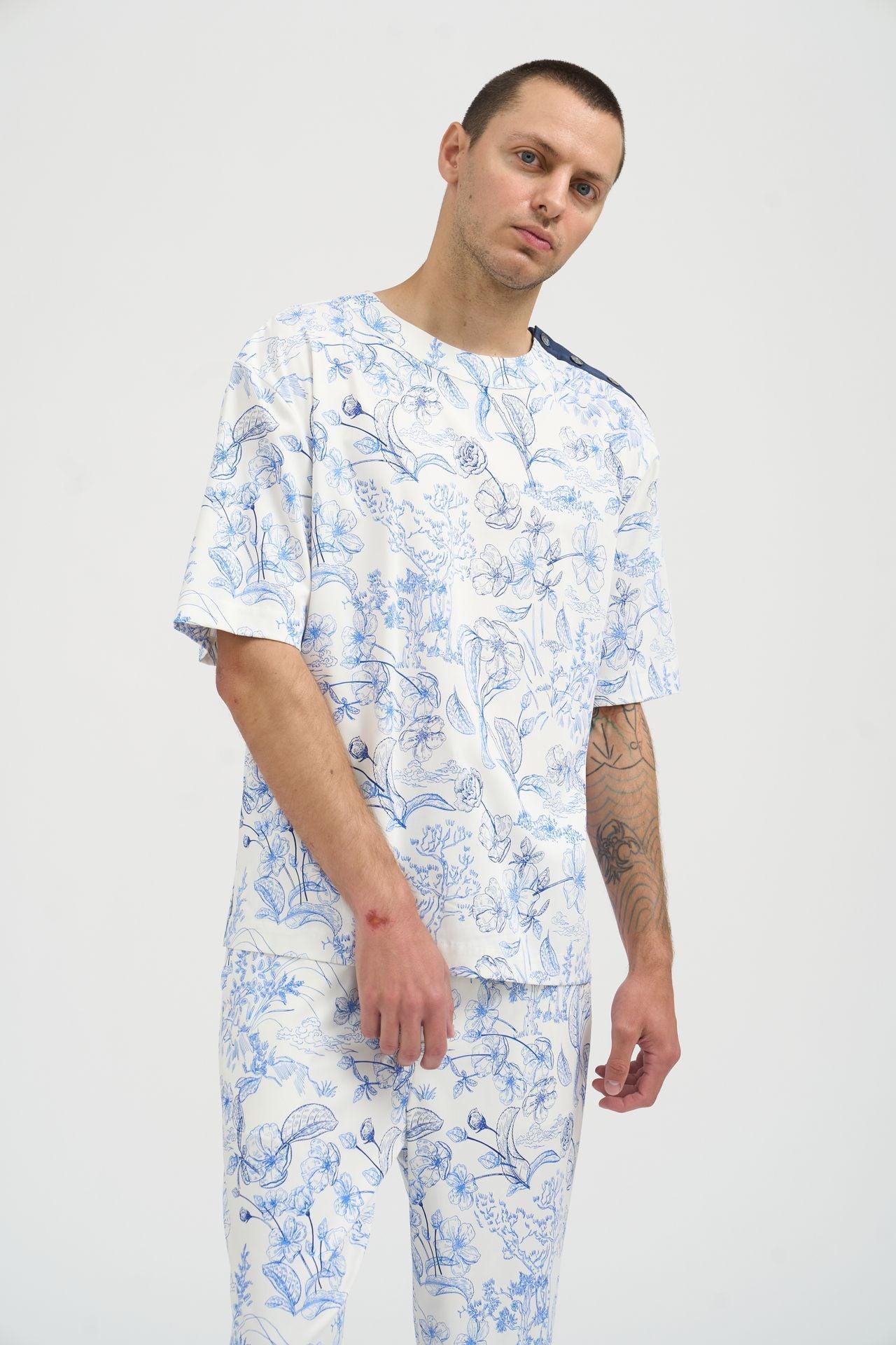 7 VEILS Men's Pajama Set Viscose Made from Bamboo Modal