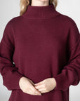 Bamboo Relaxed Fit High Neck Sweater