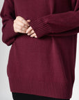 Bamboo Relaxed Fit High Neck Sweater