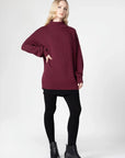 Bamboo Relaxed Fit High Neck Sweater