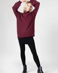 Bamboo Relaxed Fit High Neck Sweater