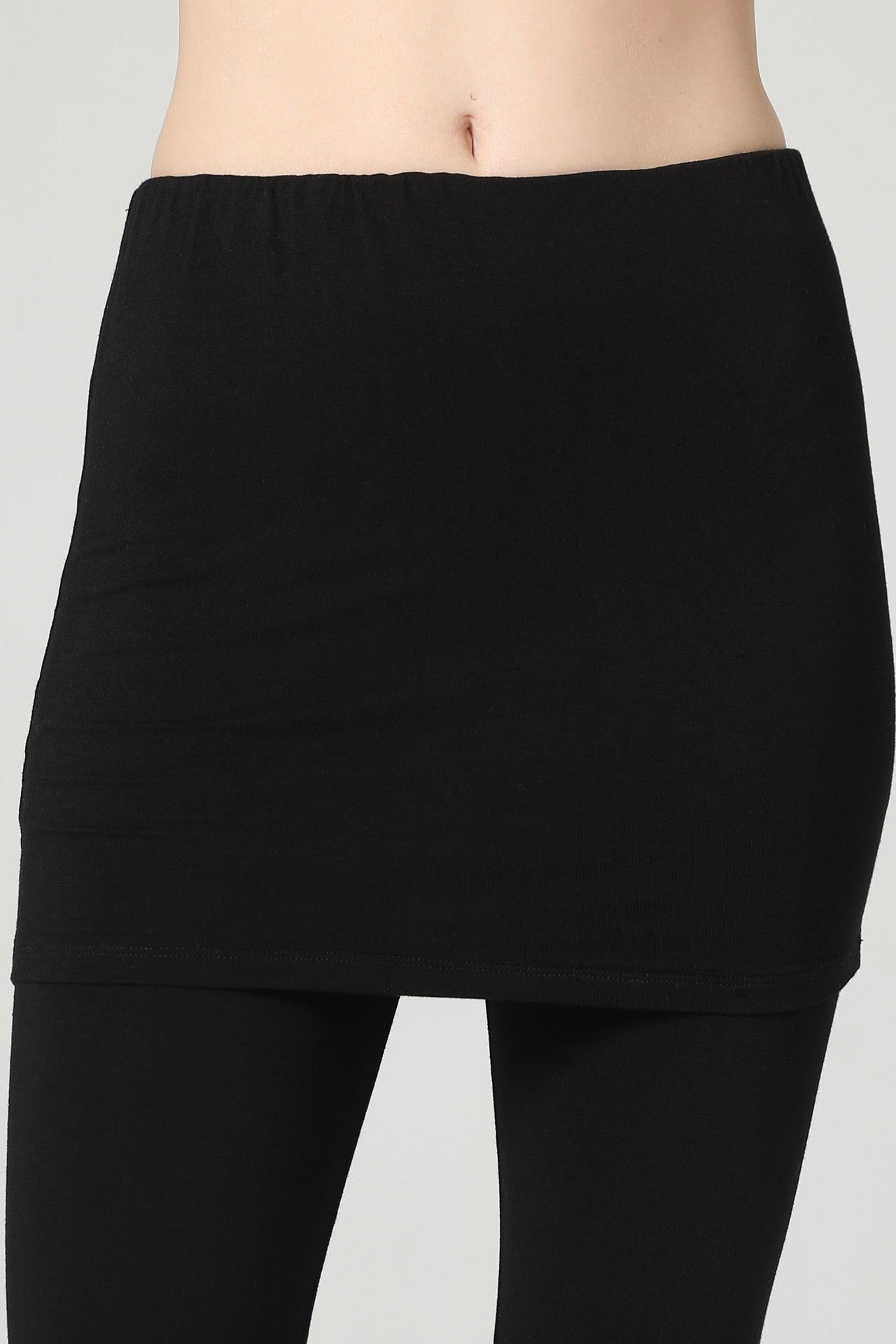 SKIRT LEGGINGS MIDI (BLACK) – MIMU MAXI