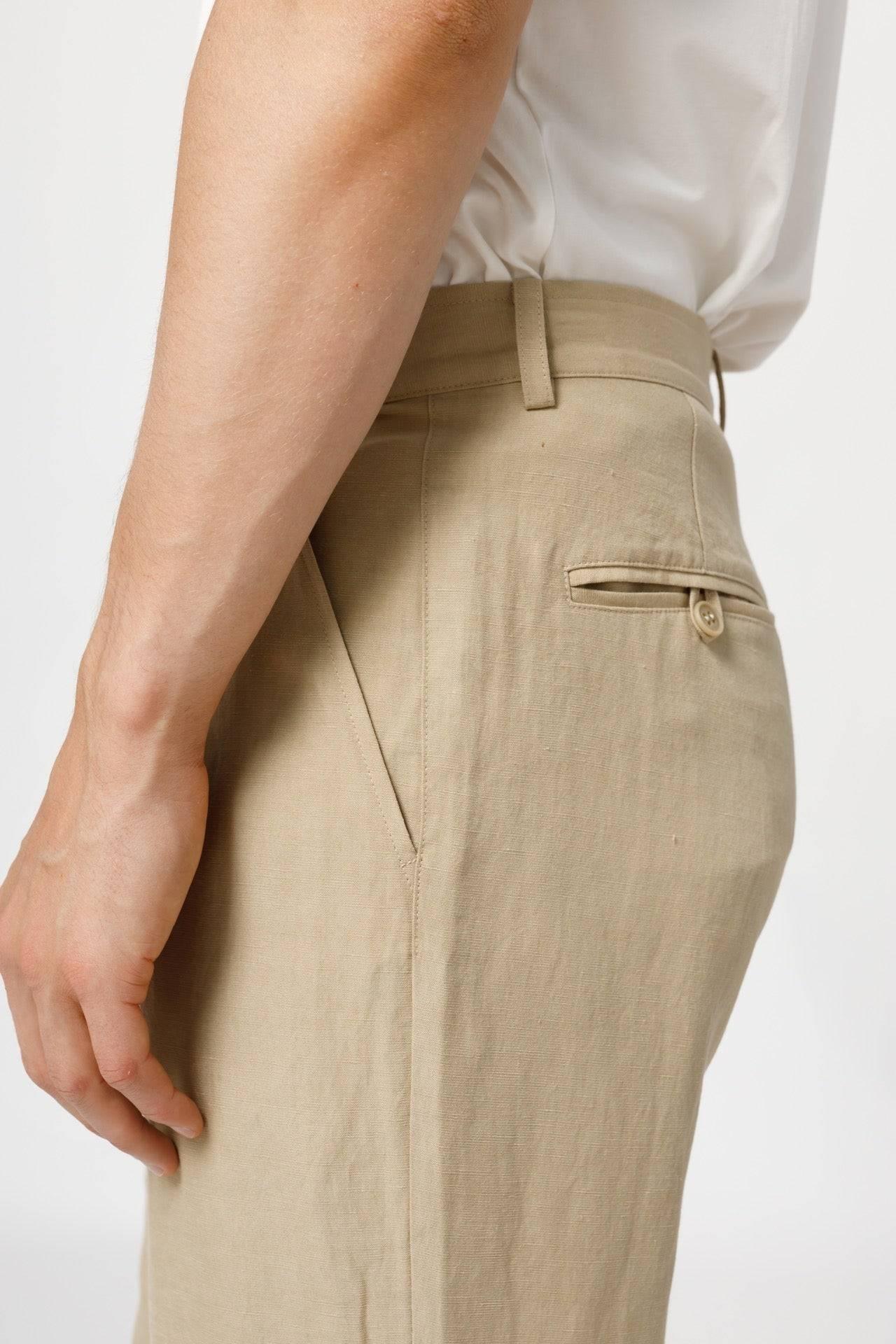 Men&#39;s Relaxed-Fit Linen Pants