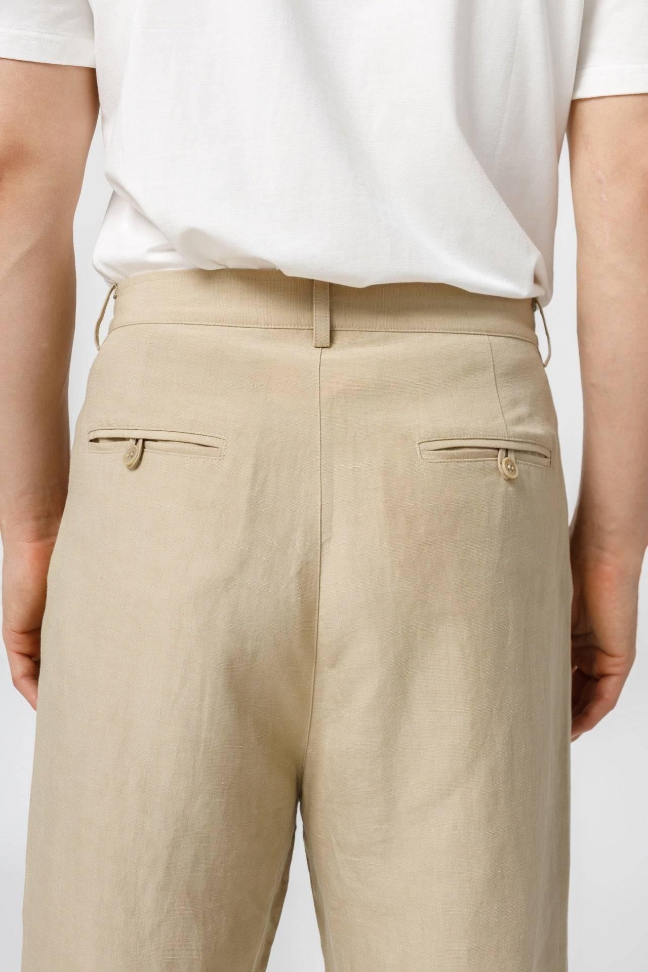 Men's Relaxed-Fit Linen Pants