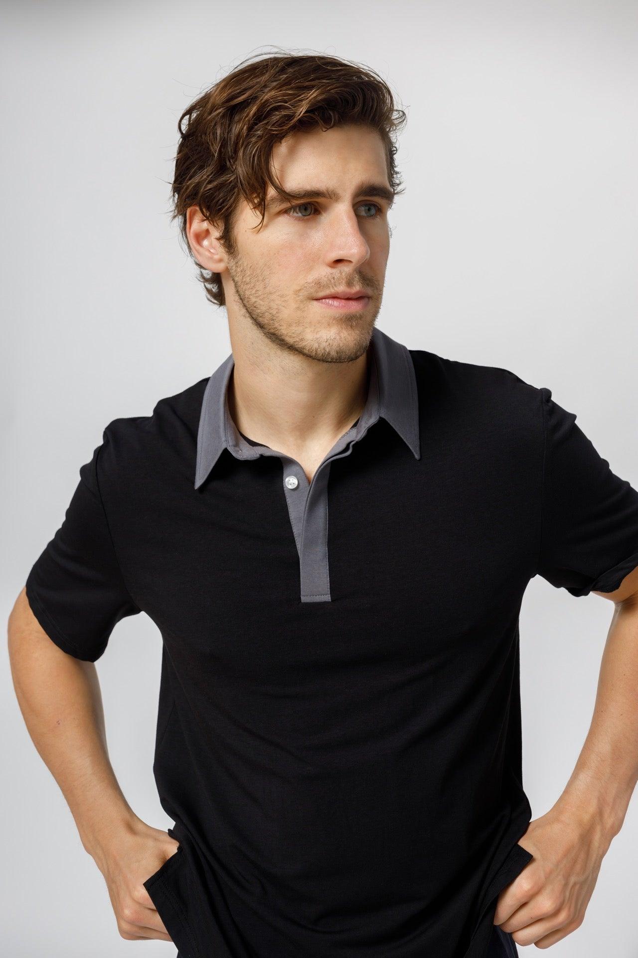 Men's Color Block Polo Shirt - NOT LABELED