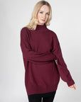 Bamboo Relaxed Fit High Neck Sweater