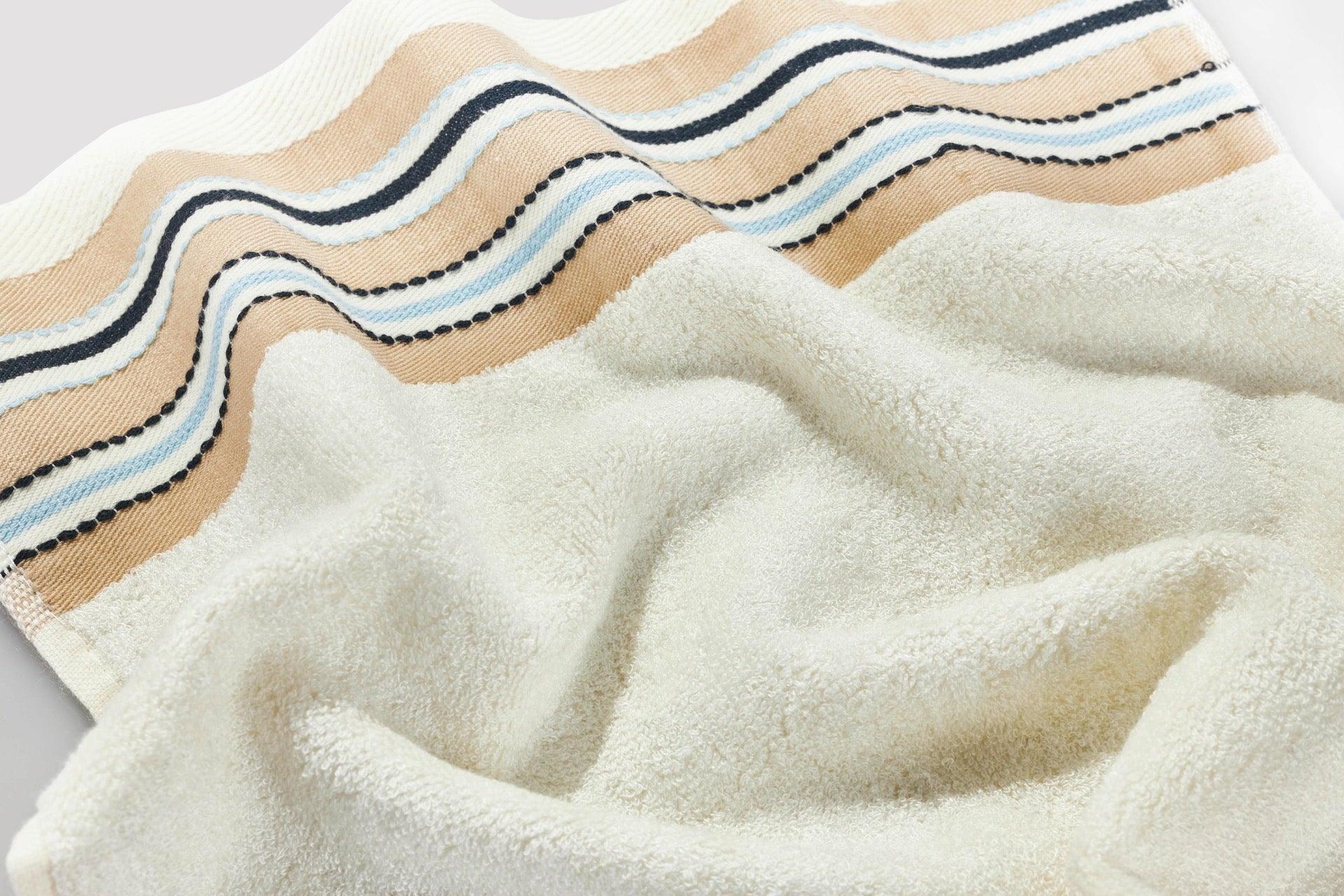 Aqua striped bath towels hot sale