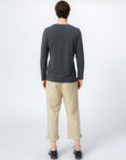 Men's Crew Neck Long Sleeve Bamboo Tee - NOT LABELED
