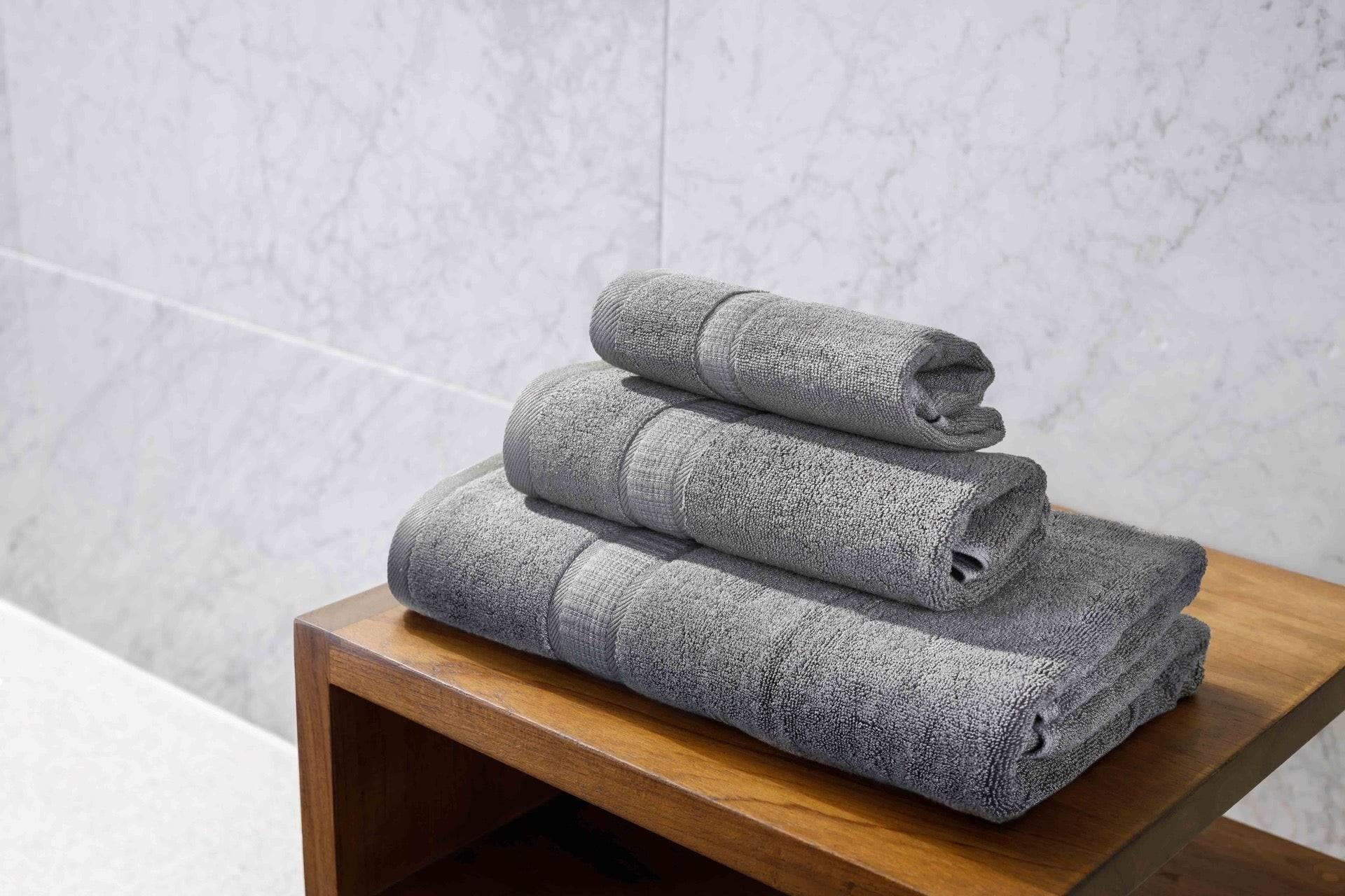 Stripe Jacquard Bamboo Towel Set | Bath | Not Labeled